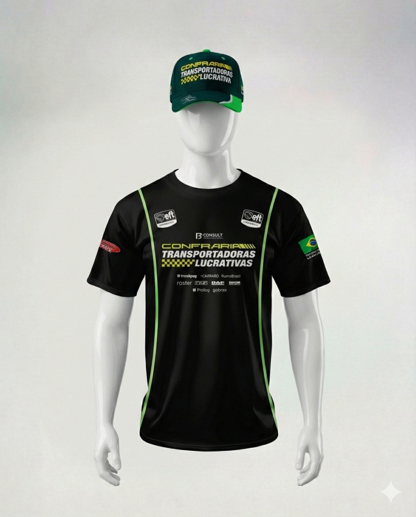 Camiseta e boné — Confraria Transportadoras Lucrativas