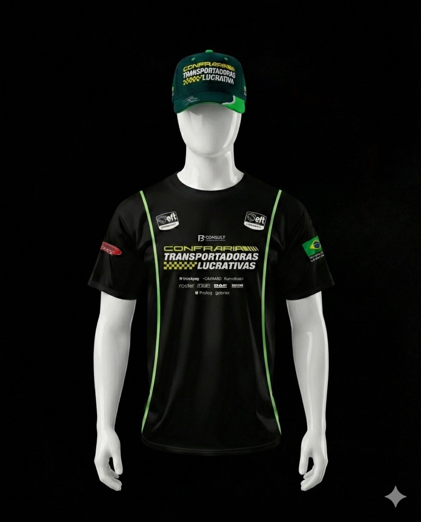 Camiseta estilo equipe de automobilismo
